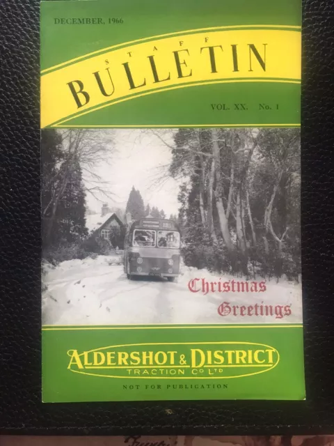 Aldershot & District Bus Company Staff Magazine - Bundle x 6 - 1966/7/8/71