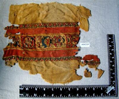 464Cop) Large And Colorful Coptic Textile Fragment
