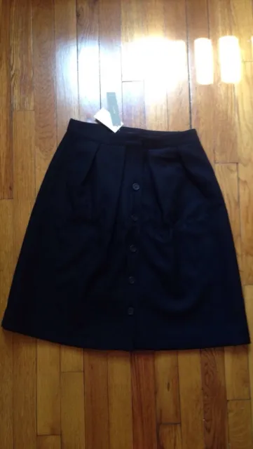 J.Crew Flair Skirt in Double-Serge Wool, Sz 2