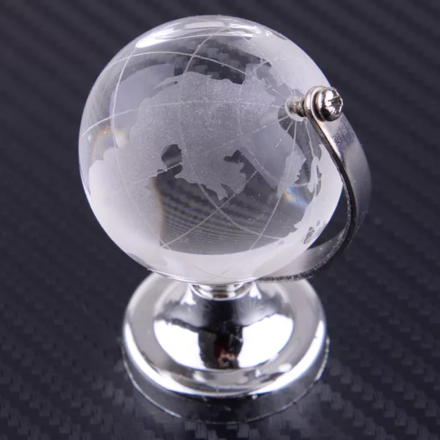 40mm Klar Glas Globus Glaskugel Erde Kristall Erdkugel Tisch Ständ Deko Geschenk