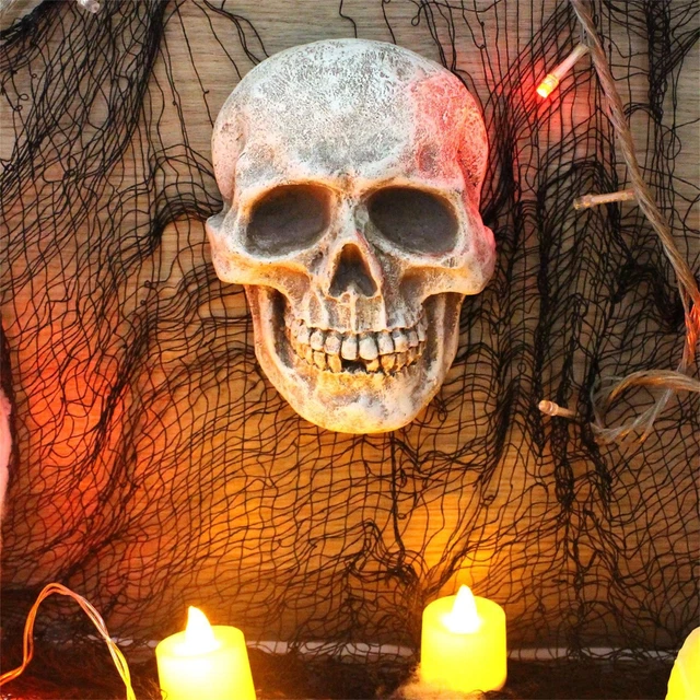 ABOOFAN Fioriera Con Teschio In Resina Statua Con Testa Di Teschio Halloween Vaso Di Fiori Penna Portamatite Tazza Novità Ciotola Di Caramelle A Forma