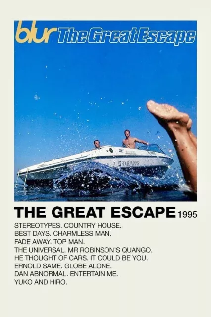 Blur. The Great Escape. A3 Album Print. Poster, Wall Art, Home Decor, CD.