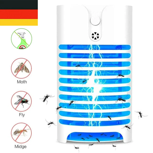 Elektrischer UV LED Insektenvernichter Lampe Mückenlampe Fliegenfalle Steckdose