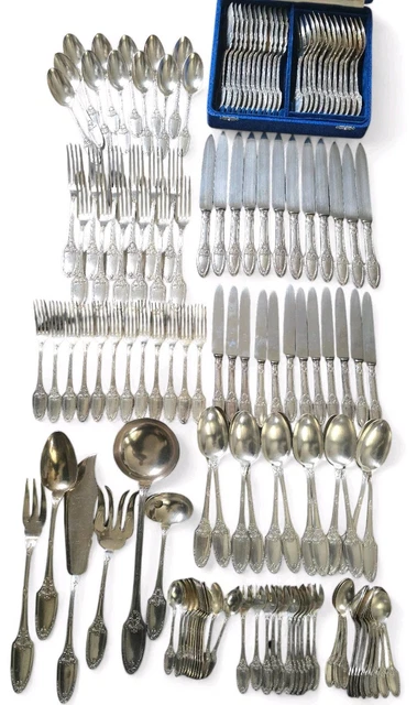 EXCEPTIONNEL : Ménagère 18 pièces Orfèvrerie FRAY FILS – Style Rocaille 💎 - Arts de la table