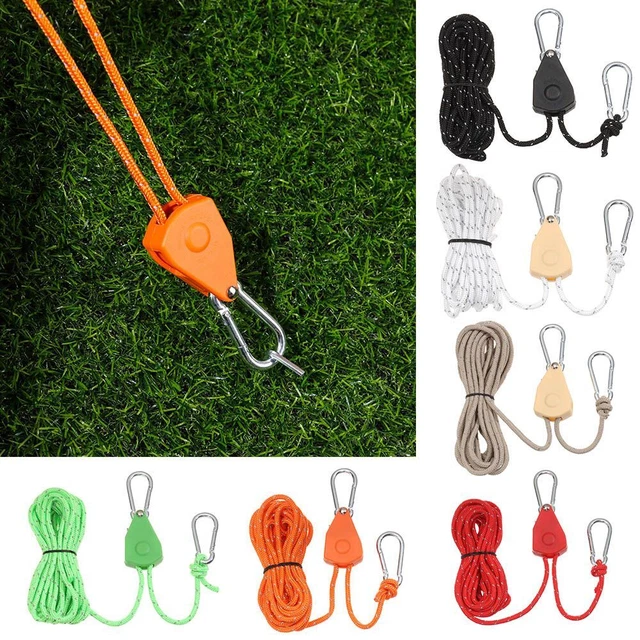 Fixed Buckle Pulley Adjustable Rope Fastener Tent Rope Tensione Ratchet Hangers