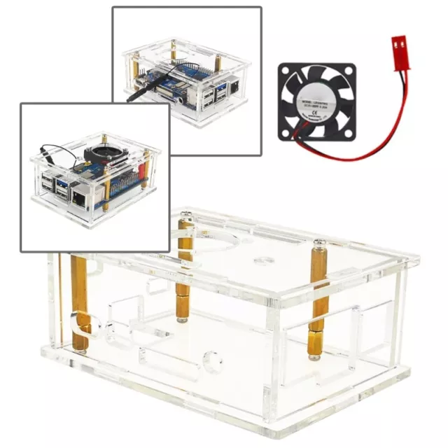 Heat Sink Case for Orange Pi CM4 Clear Acrylic Cover Case Enclosure Box