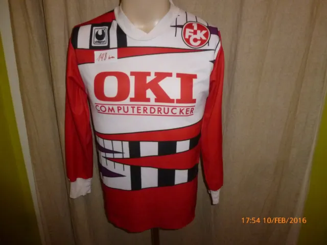1.FC Kaiserslautern uhlsport Langarm Trikot 1991/92 "OKI COMPUTERDRUCKER" Gr.S