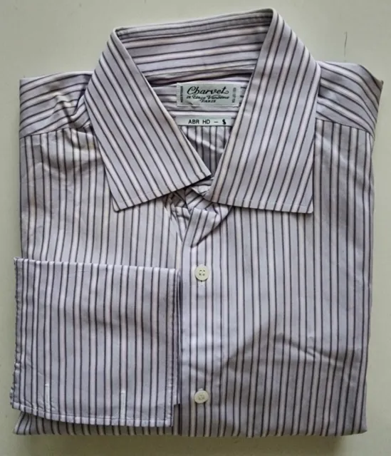 Charvet Place Vendome Paris. Men Dress Shirt. Made In France. 17