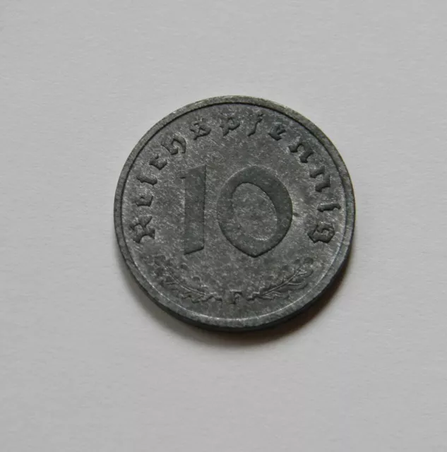 ALLIIERTE BESATZUNG: 10 Reichspfennig 1947 F, J. 375, stempelglanz, MÜNZGLANZ II