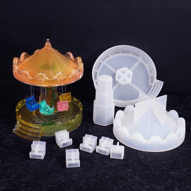 1 Set Karussell Silikon Form Epoxidharz Casting DIY Kinder Spielzeug Handwerk