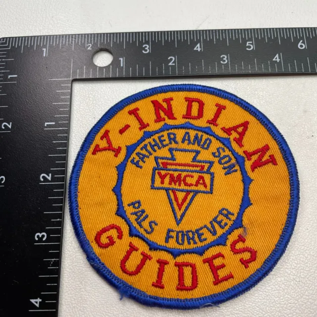 VINTAGE Y-INDIAN GUIDES FATHER & SON PALS FOREVER YMCA Patch 26KA