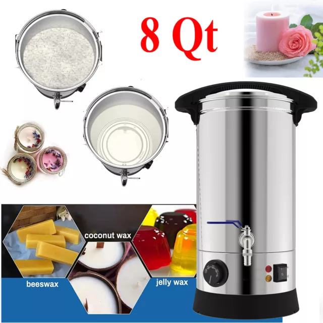 TOAUTO Commercial 8L Wax Melter Stainless Steel Melting Pot for Candle  Making US