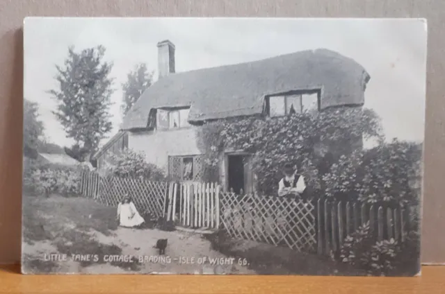 1911 Cottage Street Scene Postcard - Brading Isle of Wight England UK