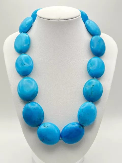 Turquoise howlite Stone necklace