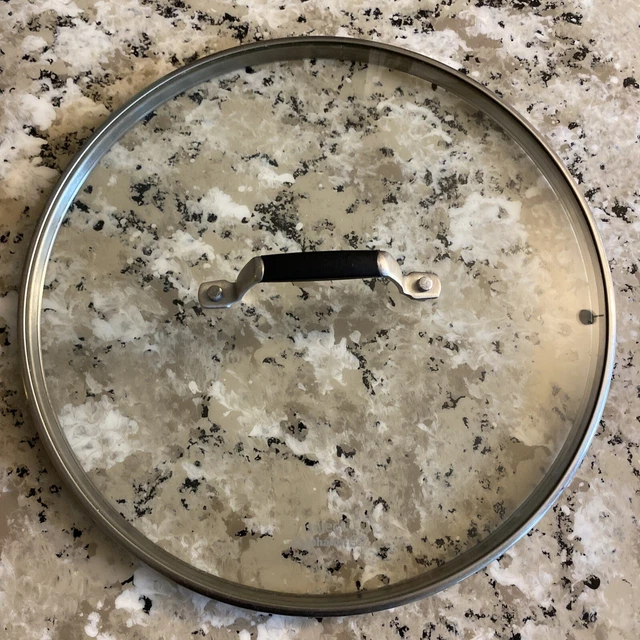 Calphalon Replacement Lid Only Clear Glass metal handle round  12 inch See Pics