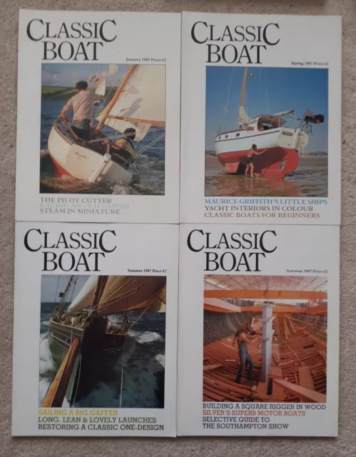 CLASSIC BOAT MAGAZINE, BUNDLE Job Lot. Nos 1 To 4 1987   *LOT IS 4 MAGAZINES*