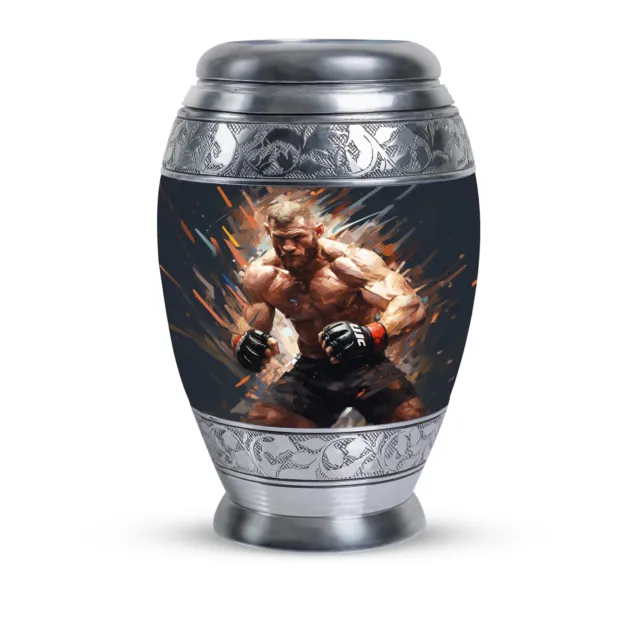 Intense Mixed Martial Artist Mini Urn Ashes Cremation For 3 Inch