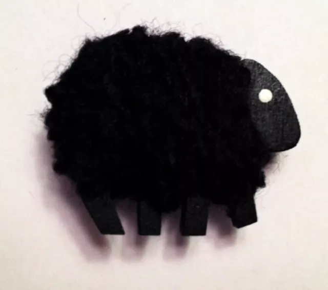 Camus Handmade Black Sheep Needle Minder for Cross Stitch and Needlepoint