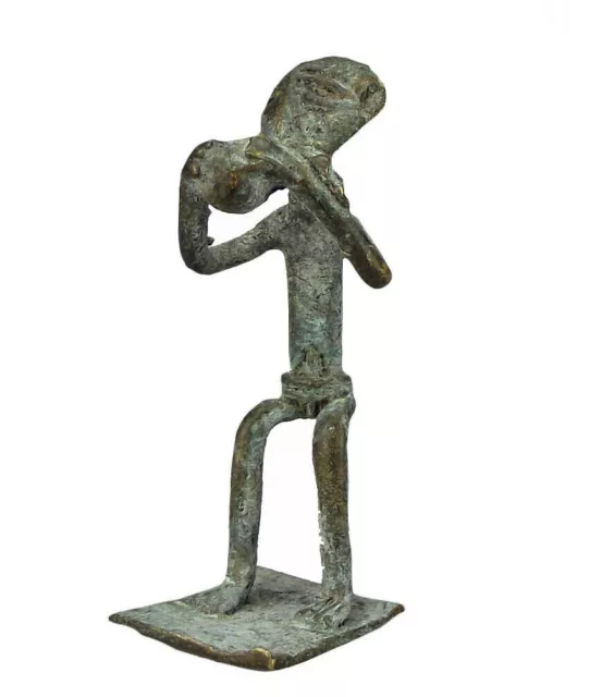 Kunst Gelbguss Wassertrinker Afrika Bronze Figur Bronzefigur