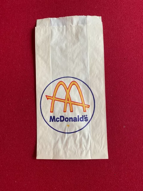 1960's, McDonald's, "Un-Used" Hamburger Paper Bag  (Slash Logo) Scarce / Vintage