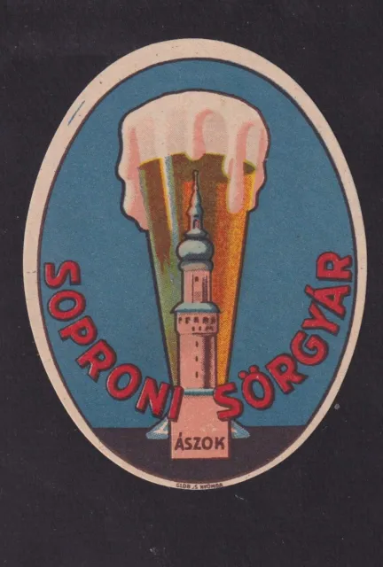 Ancienne étiquette Alcool France Bière  Soproni Sörgyár