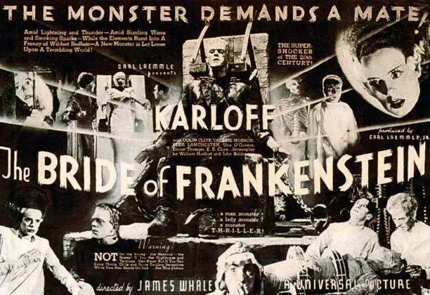 The Bride Of Frankenstein Poster Boris Karloff OLD MOVIE PHOTO