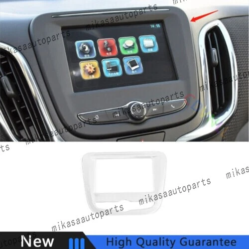 For Chevrolet Equinox 2018-2021 Silver Titanium Central Console Navigation Frame