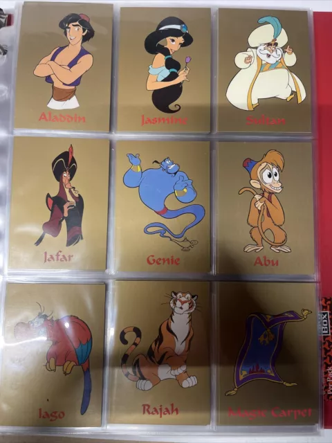 Aladdin Disney Movie Base Trading Card Complete Set 90 Cards Skybox 1993.