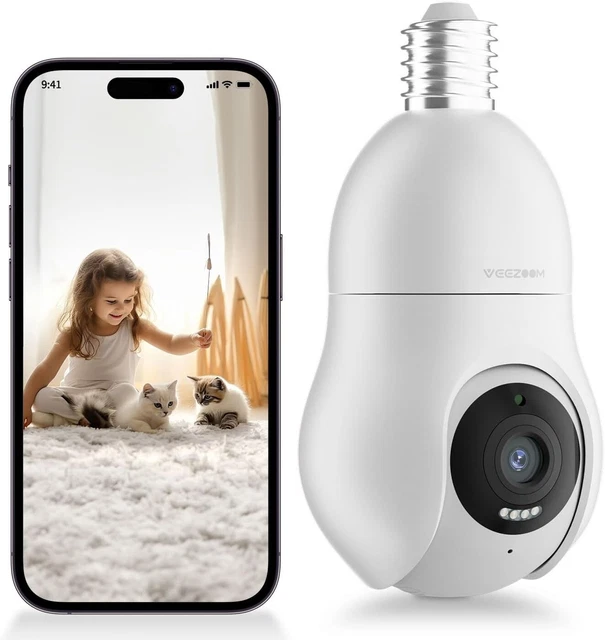 Telecamera Wi-Fi Smart Bulb Telecamera WiFi 1080P HD a 360 gradi