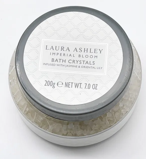 Cristales de baño de flor imperial Laura Ashley 7 oz sales jazmín lirio oriental nuevos