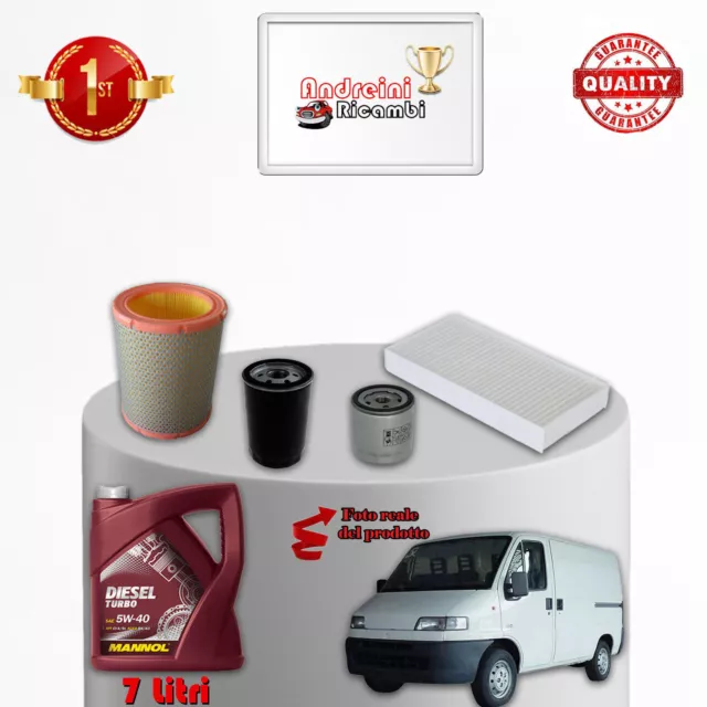 Kit Tagliando Filtri E Olio Fiat Ducato Ii 2.8 Tdi 90Kw 122Cv 1999 ->