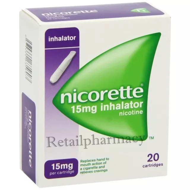 Nicorette Inhalateur 15mg Paquet De 20 Cartouches 1 2 3 6 12 18 Exp 06/2026 2