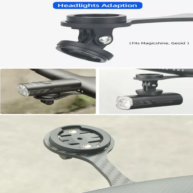 For Garmin Bryton Wahoo Carbon Fiber Bike Handlebar Computer Camera Light Mount