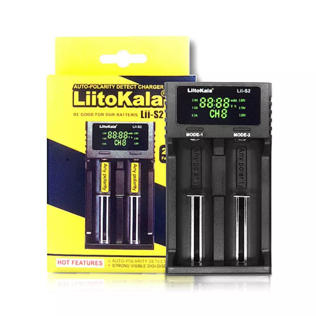 Liitokala Lii-  LCD 2 Slots for 18650 26650 21700 18350 AA