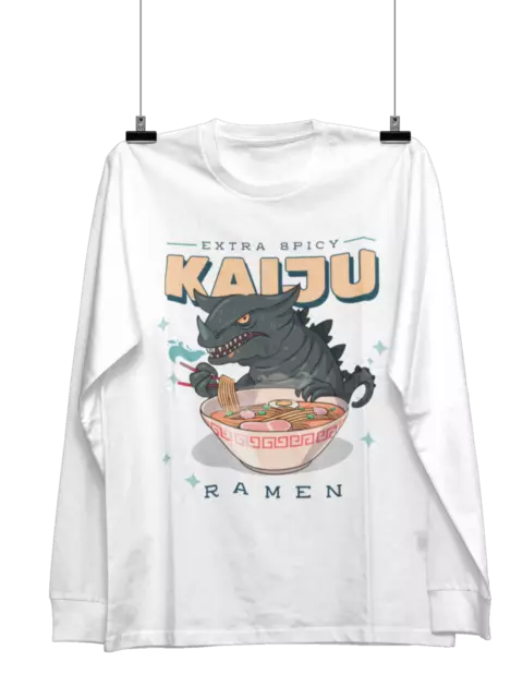 kiMaran KAIJU Extra Spicy Japanese Anime Ramen T-Shirt Unisex Long Sleeve Tee