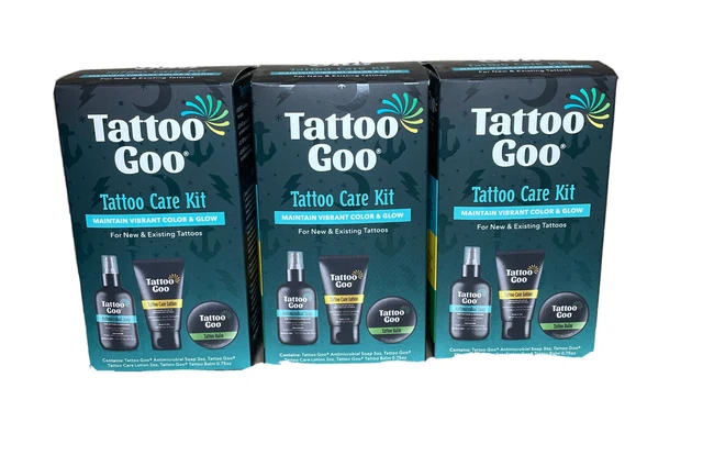 3 Pack Of Tattoo Goo Tattoo Care Kit 3 steps with Soap, Lotion & Balm 3 Pack Of Tattoo Goo Tattoo Care Kit 3 steps with Soap, Lotion & Balm