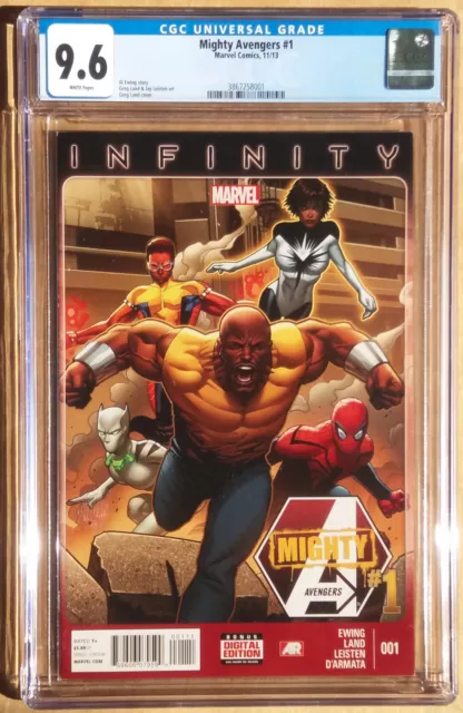 MIGHTY AVENGERS #1 (2013 Series) - 1st app Monica Rambeau as Spectrum - CGC 9.6