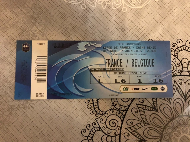 Ticket Collector Ancien - Match France Vs Islande 1991 FFF (Entier)