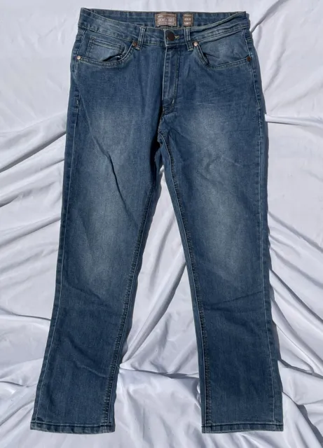 Stitches & Rivets Men's Slim Fit Jeans Blue Cotton Blend Denim Size 30 x 30 Tag