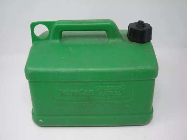 Jerrycan lattina benzina 5 litri plastica verde con tappo superiore a vite marca Tetra-Can