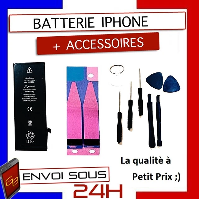 Batterie iPhone 5/5c/5s/5 SE/6/6s/6+/6s+/7/7+/8/8 plus/X/XR/XS/11 pro + adhésif