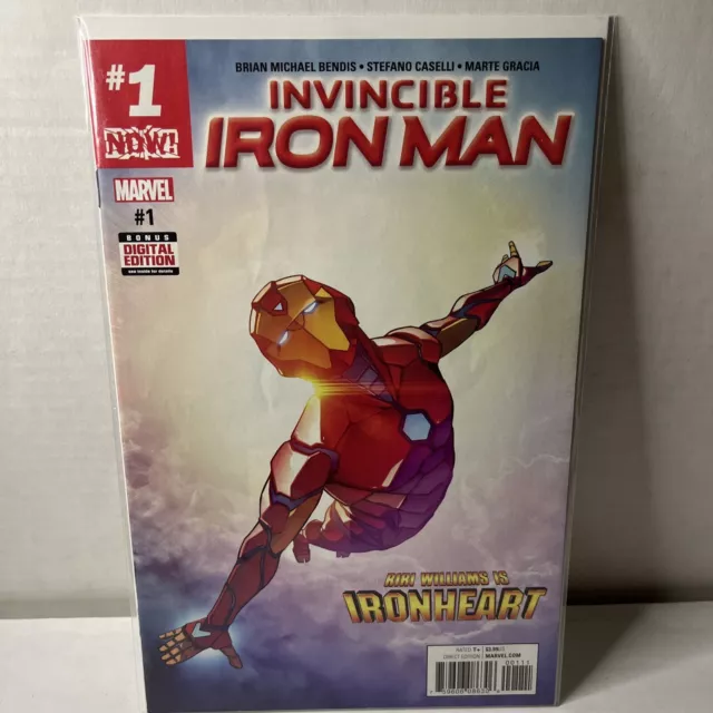 Marvel Comics Invincible Iron Man #1 - 1st Riri Williams Ironheart Cover