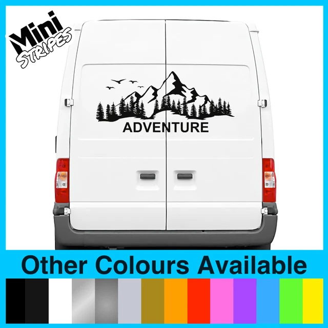 LARGE ADVENTURE VINYL Sticker Camper Van Motorhome Decal Mountain Van ...