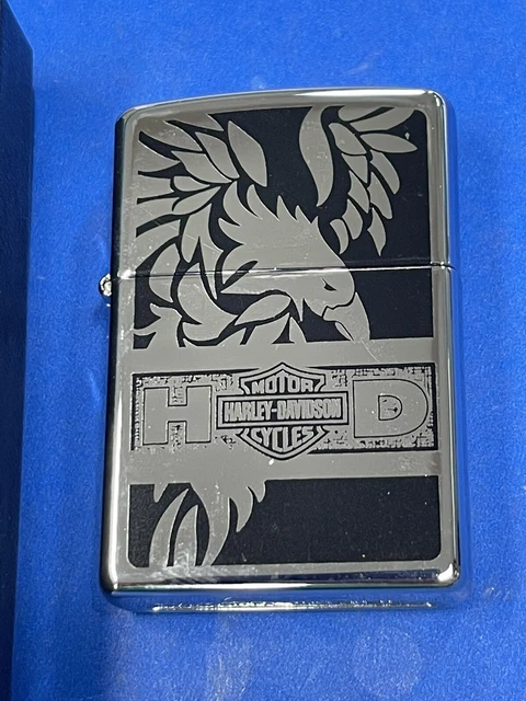 Zippo 2010 Harley Davidson Chrome Eagle Lighter Unfired V108