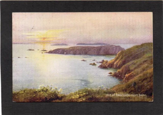 Isle of Brecqhou from Sark, Channel Islands. Salmon Art postcard by G.C.Blampied