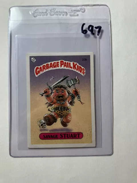 1985 Garbage Pail Kids OS1 Series 1 GPK 3pc UK Mini 33b Savage Stuart Centered