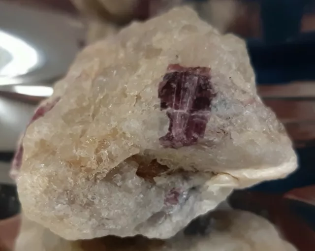 TORMALINA ROSA su matrice di quarzo RUBELLITE collezione PEZZO UNICO cristalli