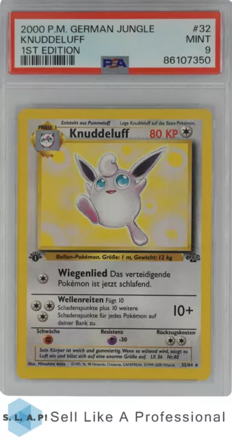 2000 Pokemon German Jungle 32 Knuddeluff 1St Edition Psa 9