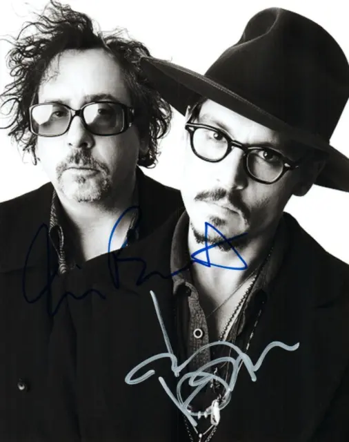 Johnny Depp Tim Burton autographed 8x10 Picture signed Photo and COA