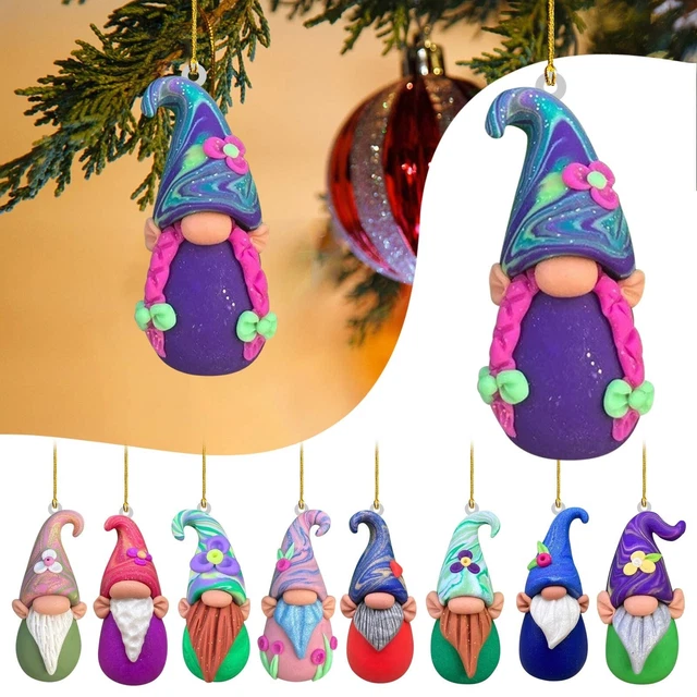 2023 acrilico nano ornamento albero di Natale ciondolo bambola senza volto ornamento